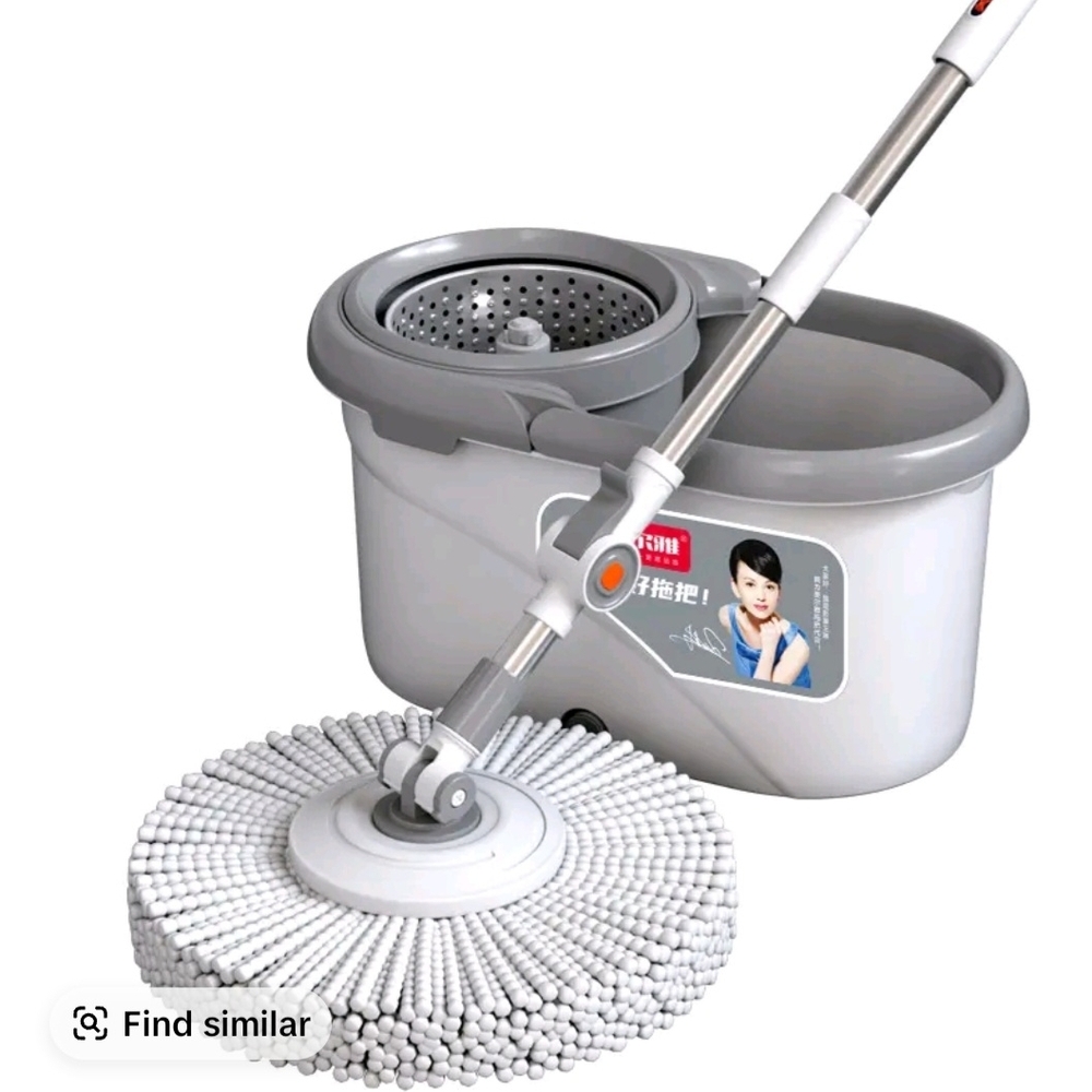 Spin Mop and Bucket Set - Gray